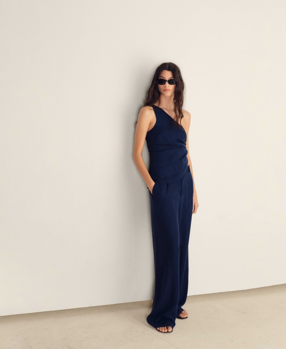 Mango Women's Denim-effect Lyocell Pants