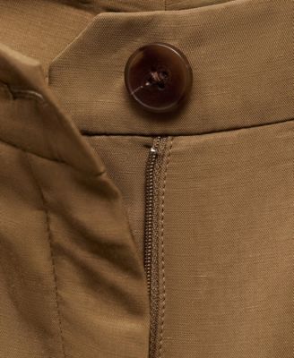 Women's Linen-Blend Pleated Pants