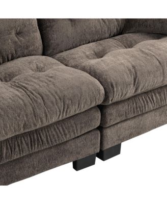 Streamdale L-Shaped Sectional Sofa Sleeper Couch - Gray