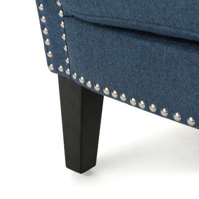 Luxury Upholstered Club Chair with Elegant Nailhead Trim