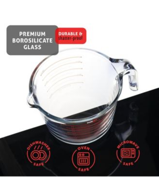 Borosilicate Glass 6-Piece Liquid Measuring Cup Set – Dishwasher, Microwave & Oven Safe