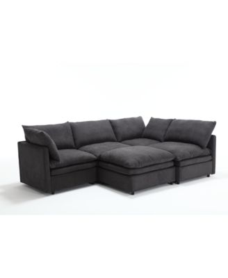 Streamdale Contemporary U-Shape Sofa with Sleeper and Chaise for Living Spaces