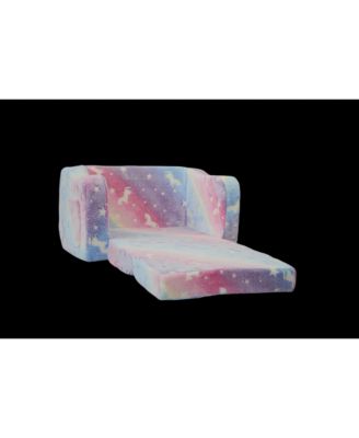 Streamdale 2-in-1 Kids Modular Sleeper Sofa Convertible Comfy Lounger, Small Pink