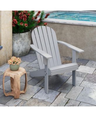 Acacia Wood Lounge Patio Adirondack Chair with Inclined Seat