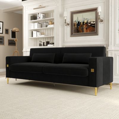 Streamdale Black 2 Seater Sofa