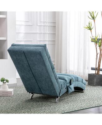 Modern Linen Chaise Lounge Chair
