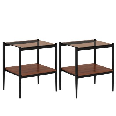 Streamdale Tempered Glass Coffee and End Table Set (3)