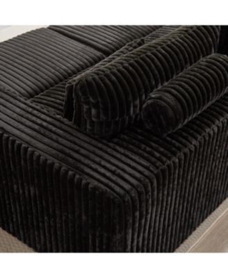 1 Pc   Plush Corduroy Oversized, Cloud Plush, Lounge Chaise   Sectional Sofa