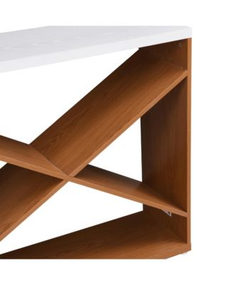 70.87" Farmhouse Table with Storage, X-Shape, Detachable Extra-Long