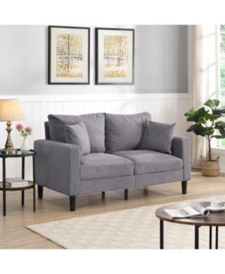 High Resilience 57" Loveseat Sofa, Modern Upholstered Sofa