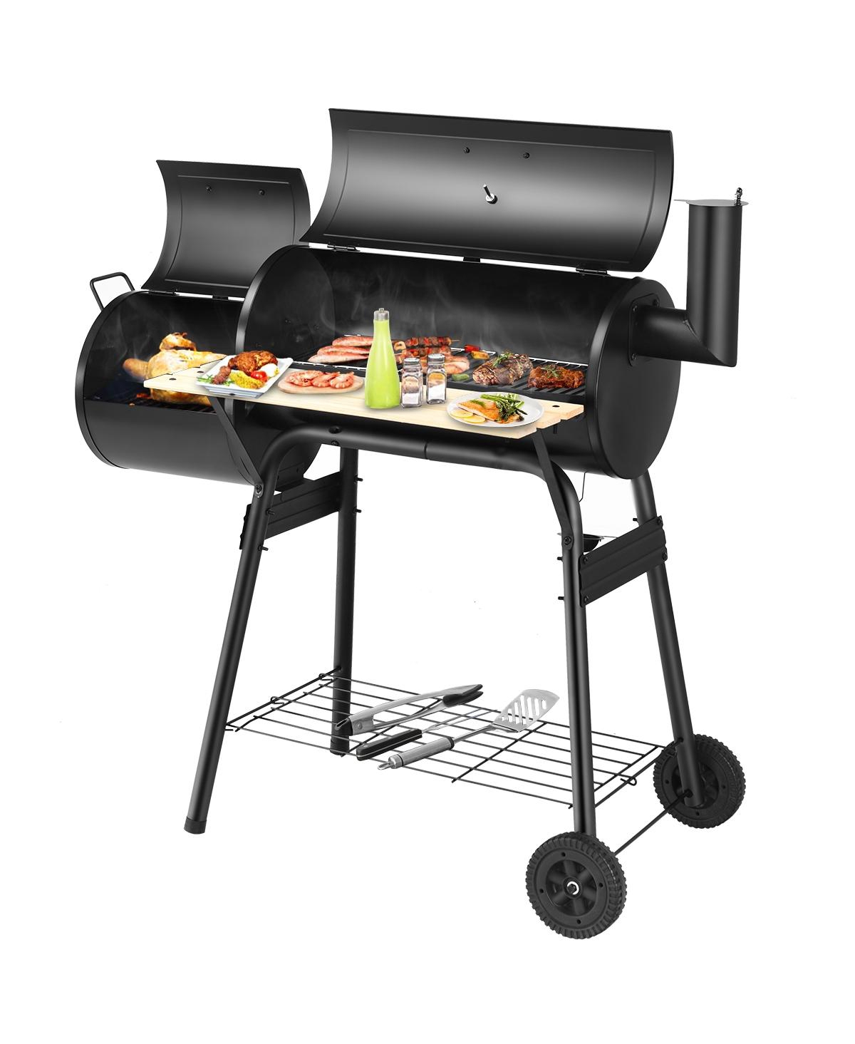 Outdoor Bbq Grill Barbecue Pit Patio Cooker - Black