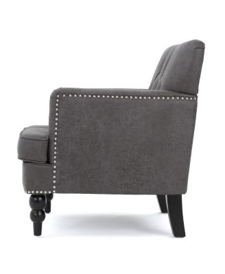 Streamdale Microfiber Club Chair W/ Diamond Tufting