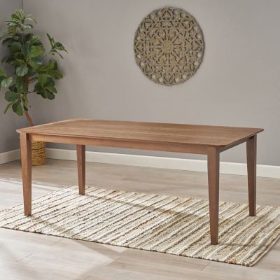 Streamdale Farmhouse Dining Table With Slatted Top And Square Legs