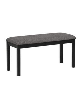 Streamdale 6-Piece Light Grey & Black Dining Set with Bench