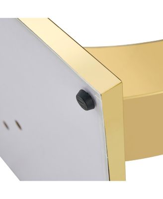 Streamdale Sintered Stone Dining Set 63" Table & 4 White/Gold Chairs