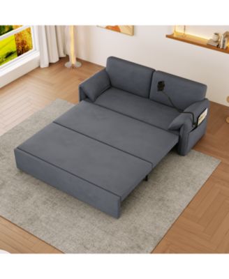 Streamdale 63" Velvet Multifunctional Sofa Bed (3-in-1)