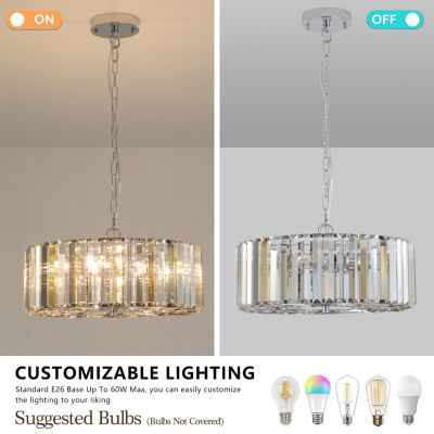 Streamdale Modern Crystal Chandelier for Living-Room Round Cristal Lamp Luxury Home Decor Light Fixture