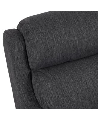Streamdale 1 Pc. Charcoal Fabric Upholstered Waterfall Back Tapered Rubberwood Leg Contemporary Club Chair