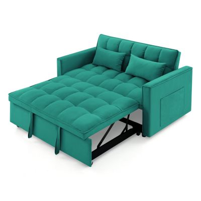 Streamdale 54.33 inch versatile foldable sofa bed in 3 lengths, modern sofa sofa sofa velvet pull-out bed, adjustable back