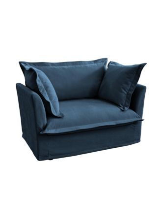 Set of 1   Chenille Armchair with Ample Cushioning