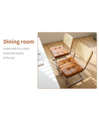  Modern Breuer Dining Chairs (Brown, Set of 2)