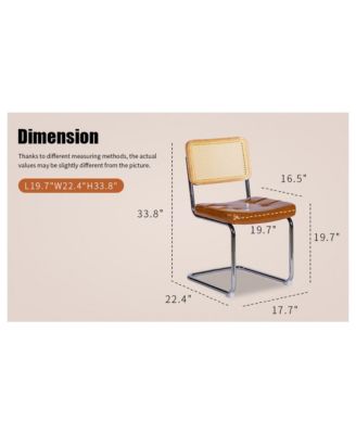  Modern Breuer Dining Chairs (Brown, Set of 2)