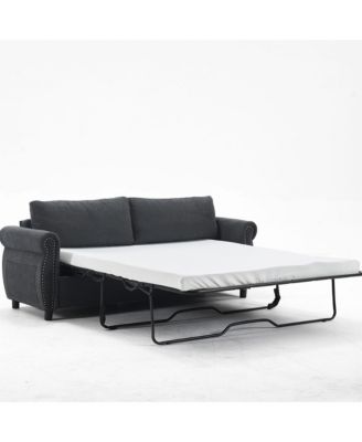 80.7" 2-in-1 Sofa Bed Sleeper with Large Mattress(63"70.93.3 inch), for Living Room Spaces Bedroom