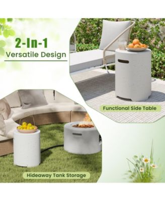 Propane Tank Cover Table with Side Handles and Protective Cover