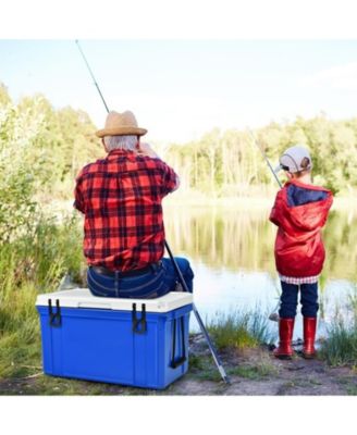 58 Quart Leak-Proof Portable Cooler  Ice Box for Camping-Blue