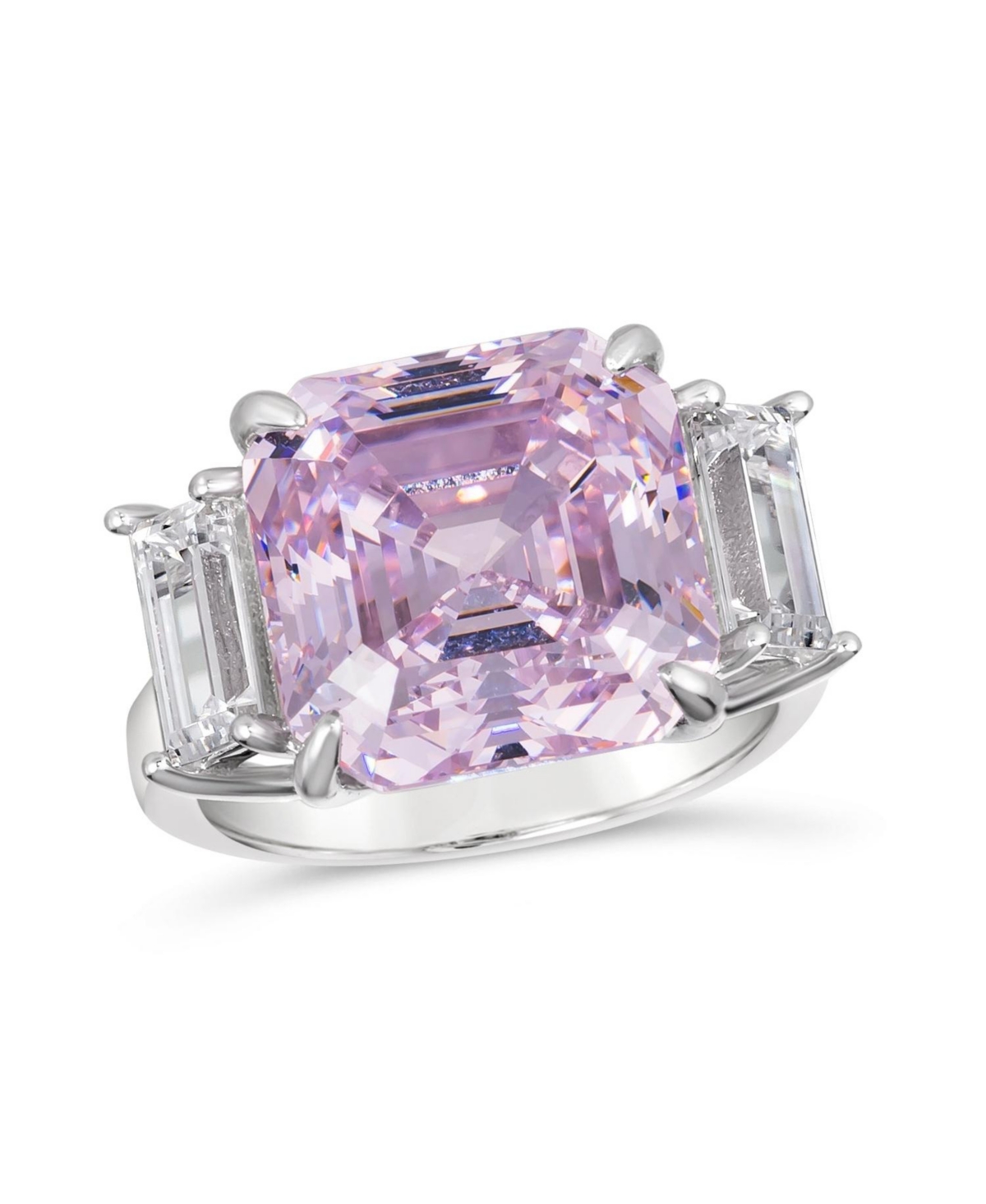 Ocean Drive 8 Carat Asscher Cut Ring - Argyle pink crystalline
