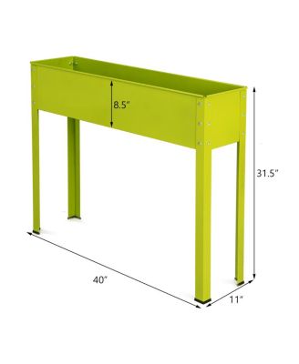 Metal Raised Garden Bed with Legs and Drainage Hole