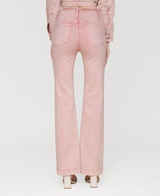 Women's Pintucked Flared Jeans 