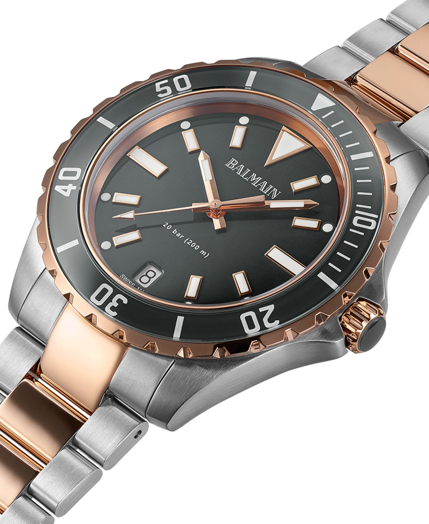 Мужские часы Balmain Swiss Ophrys Two-Tone Stainless Steel Bracelet Watch 43mm — фото 2