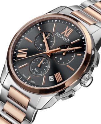 Men's Swiss Chronograph Madrigal Two-Tone Stainless Steel Bracelet Watch 42mm