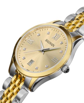 Women's Swiss Classic R Diamond Accent Two-Tone Stainless Steel Bracelet Watch 34mm