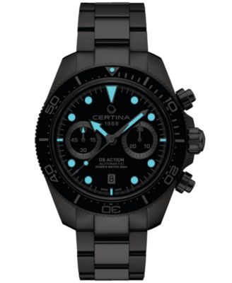 Men's Swiss Automatic Chronograph DS Action Stainless Steel Bracelet Watch 45mm