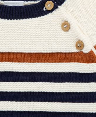 Baby Boys Cotton Striped Sweater & Pants, 2 Piece Set