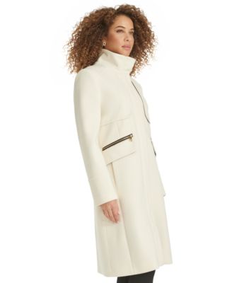Women's Zip-Front Boucl&eacute; Coat, Created for Macy's