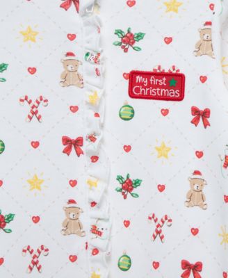 Baby Festive Footed Coverall & Headband, 2 Piece Set