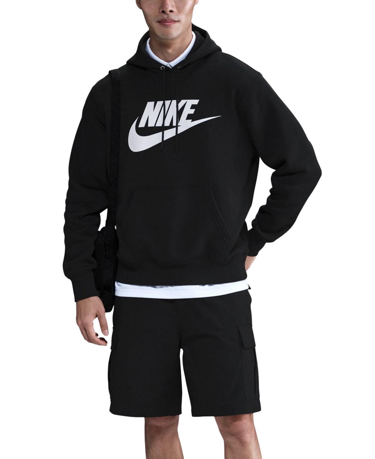Мужские худи Nike Men's Club Fleece Standard-Fit Logo-Print — фото 1