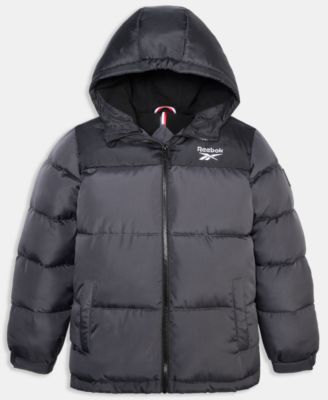 Toddler and Little Boys' Contrast Yoke Long Sleeve Puffer Jacket