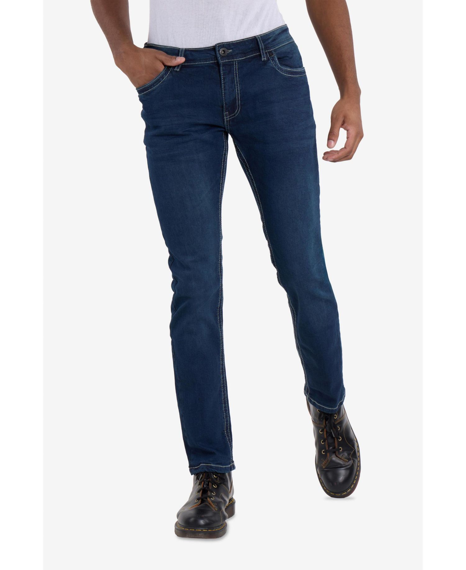 Men's Modern Fit Saddle Stitch Jeans