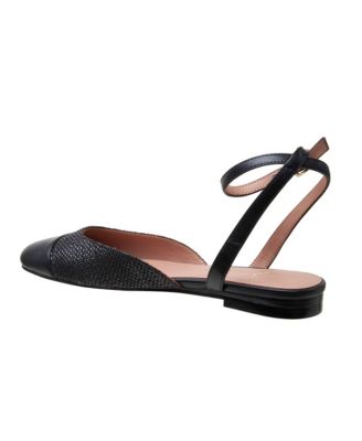 DELANEY Women's Captoe Ankle Strap Ballet Flat
