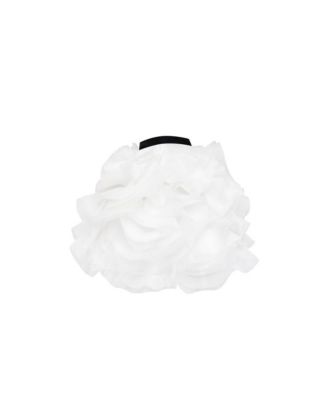 Women's Danceable mini skirt with ruched flower appliques