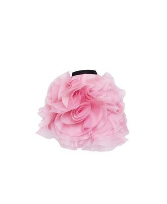 Women's Danceable mini skirt with ruched flower appliques