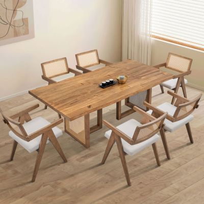 70.87" Rectangular Waves Dining Table (6-Person)