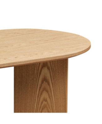 Oval Modern Coffee Table with Pedestal