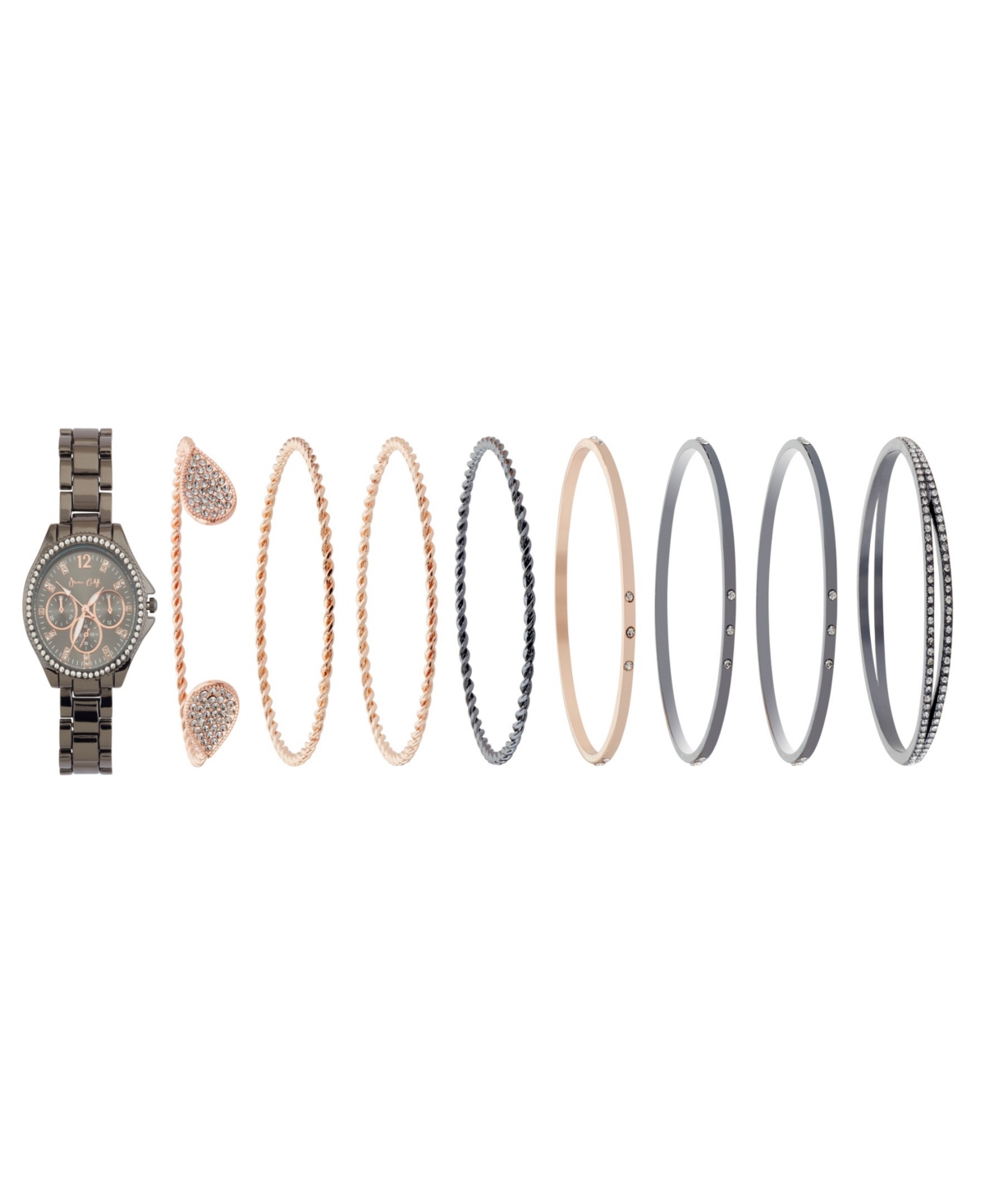 Women's Quartz Gun Tone Metal Alloy Watch, 34mm - Gun Tone