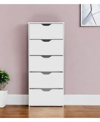 Five Drawer Standard Chest for Bedroom Storage and Clothes Organization