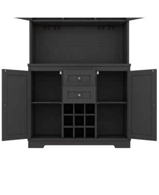 Farmhouse Coffee/Wine Bar Cabinet with Storage